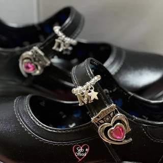 Sebofficial | Ring beads shoes | แหวนลูกปัด สายคล้องรองเท้า แหวนตกแต่งสายรองเท้านักเรียน แบบห้อยจี้ตัวอักษร