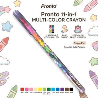 ดินสอสี เปลี่ยนไส้ Pronto แยกแท่ง (11 สี ใน 1 แท่ง) | ลายน่ารัก คละลาย ระบายสี
