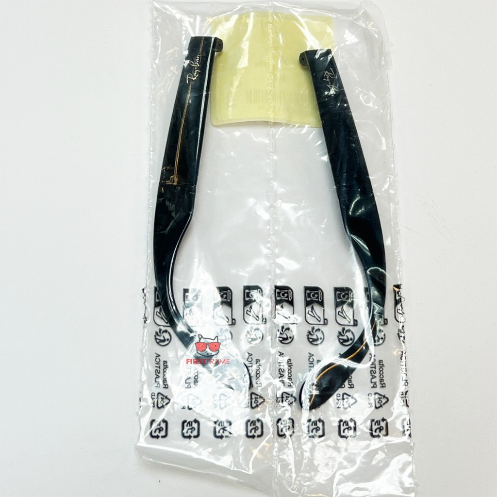 อะไหล่แท้ ขาแว่น RB4105 ขาแว่นพับได้ สีดำเงา จำนวน 1 คู่