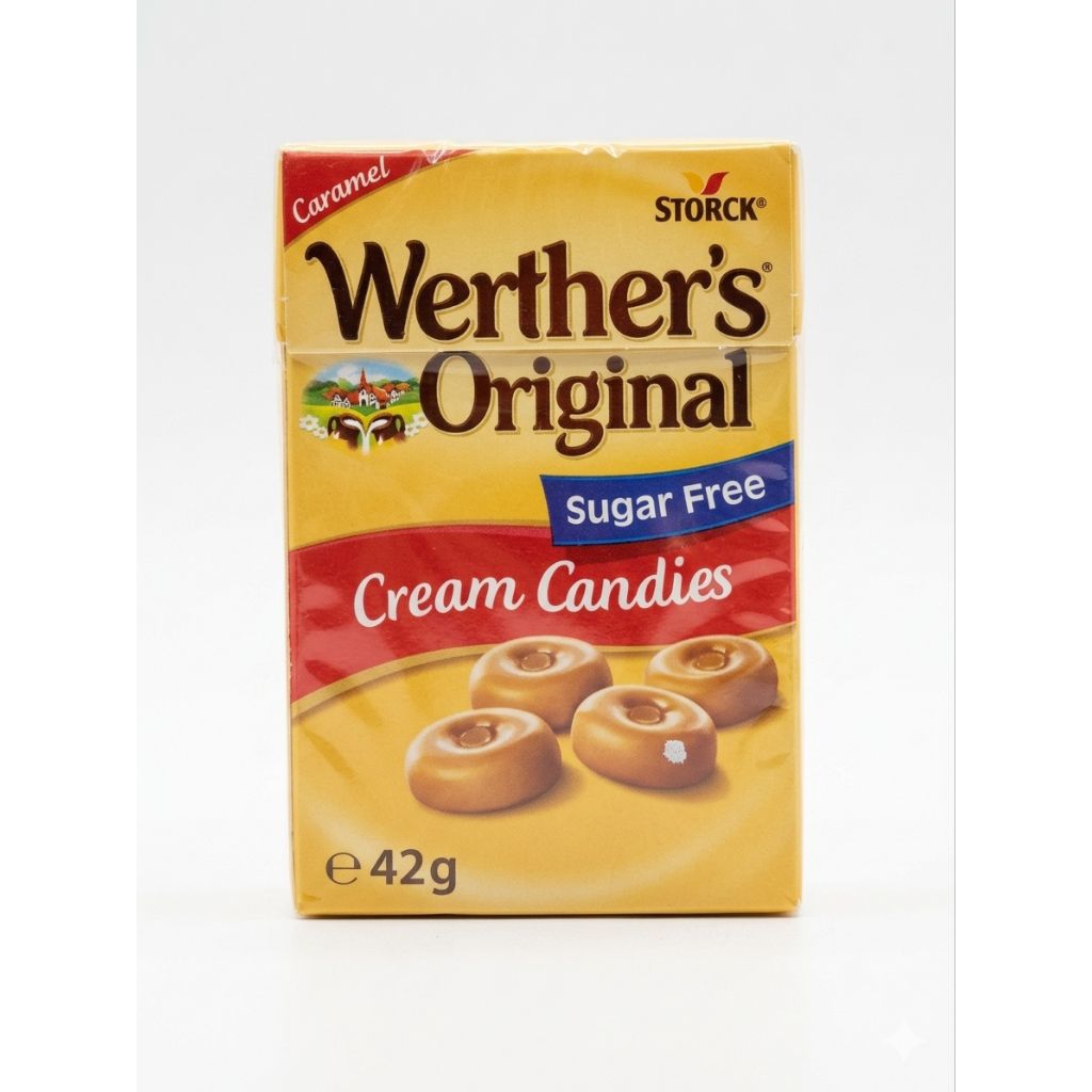 เวอร์เธอร์ ออริจินอล ซูการ์ฟรี แคนดี้ (ลูกอมปราศจากน้ำตาล รสเนย) WERTHER'S ORIGINAL SUGAR FREE CANDY
