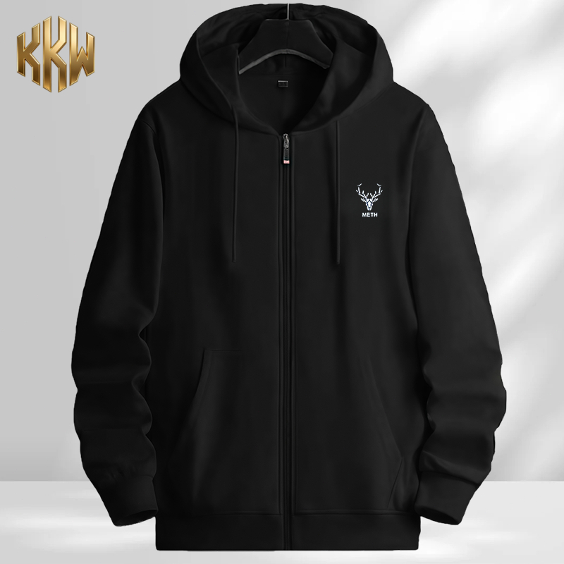 เสื้อแขนยาว,เสื้อสเวตเตอร์แฟชั่น ฮู้ดคู่ซิป Unisex สไตล์เกาหลี เนื้อนุ่ม ใส่สบาย เกรดพรีเมียม