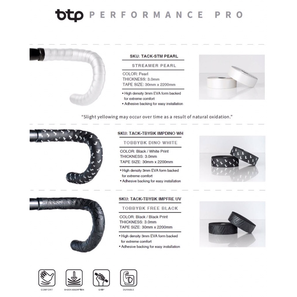 ผ้าพันแฮนด์ “BTP” Performance Pro Handlebar Tape 🎱🎱