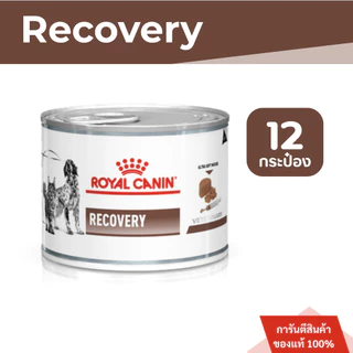 [วันหมดอายุ11/27] Royal Canin Recovery อาหารเปียกสุนัขและแมว สำหรับป่วยพักฟื้นและการดูแลหลังผ่าตัด 195g. 12กระป๋อง