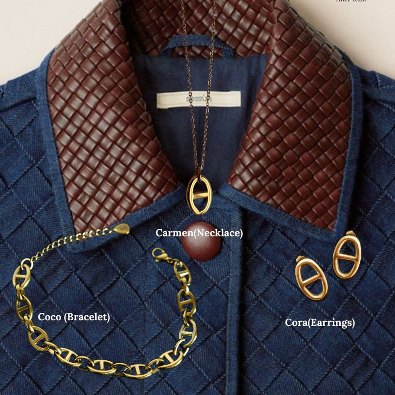 Valencia Haus • CARMEN NECKLACE • [สร้อยคอจี้วงรี สร้อยมินิมอล สีทอง สแตนเลส กันน้ำ ยูนิเซ็กซ์]