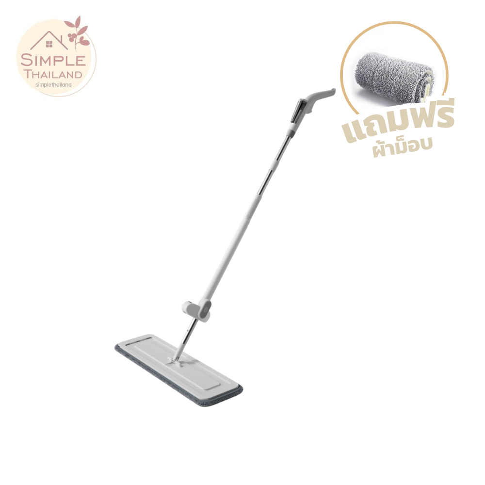 ไม้ถูพื้นรีดน้ำ ไม้ถูพื้นแบบสเปรย์ Spray Mop หัวฉีดละอองน้ำ แถมฟรีผ้าม็อบ กว้าง 3ซม.simplethailand