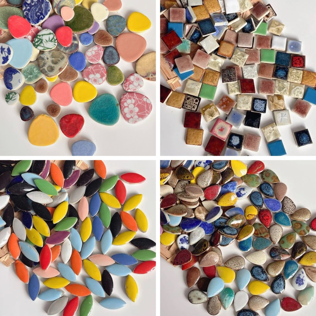 กระเบื้องเซรามิคขนาดเล็กหลากสี 500g MOSAIC YAO BIAN สำหรับงานฝีมือ DIY และตกแต่งผนัง