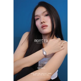 pasonne.co นาฬิกาข้อมือ รุ่น montra หน้าปัดวงรี สีเงินทั้งตัวเรือน