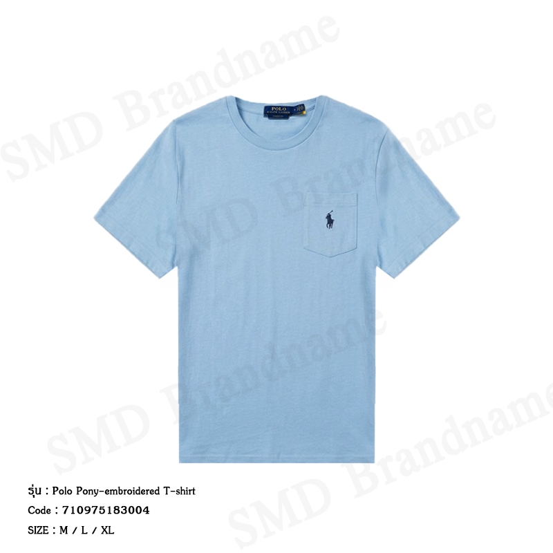 Polo Ralph Lauren เสื้อยืดคอกลมผู้ชาย รุ่น Polo Pony Embroidered T-Shirt Code: 710975183004