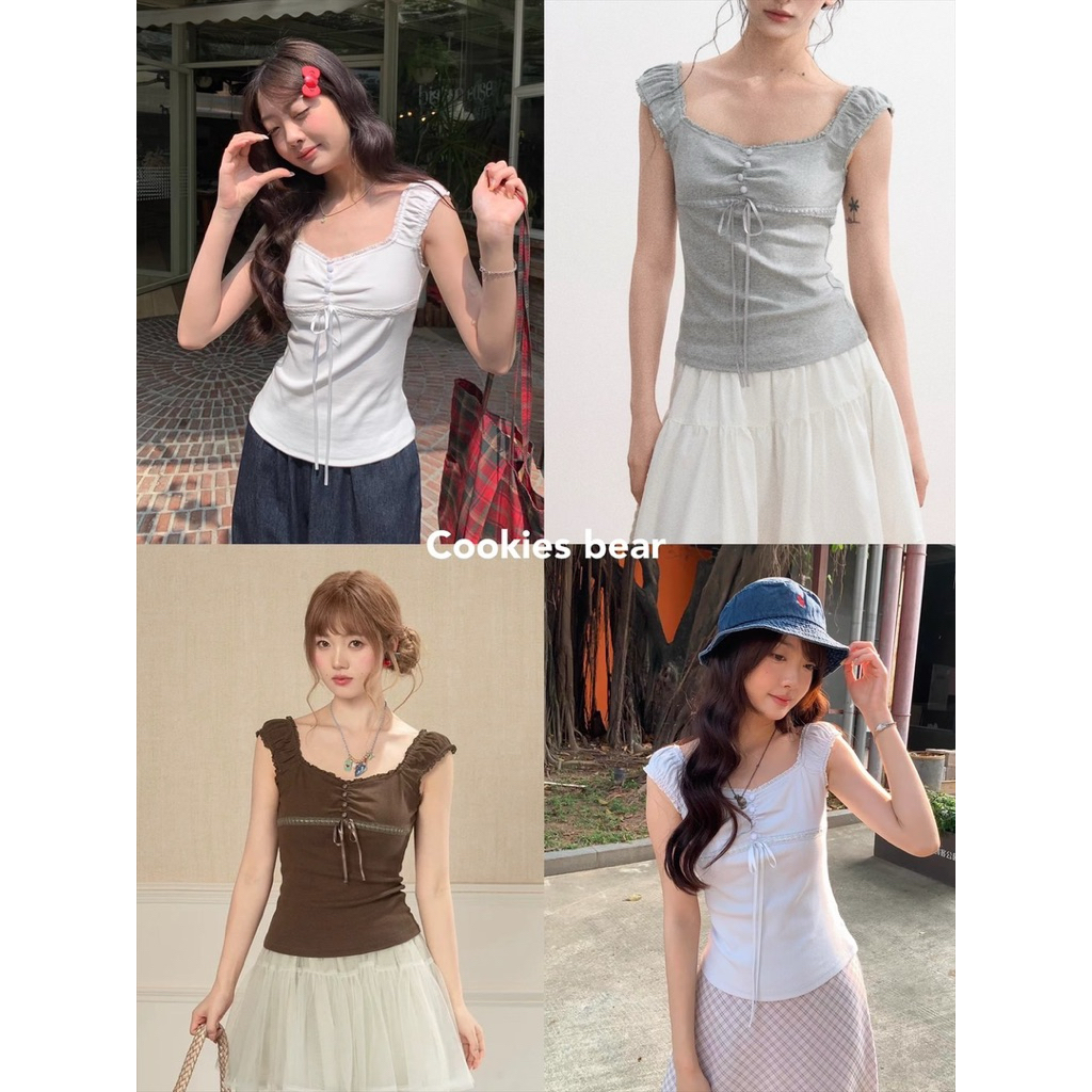 Cookies bear เสื้อแขนดอลลี่ จีบอก
