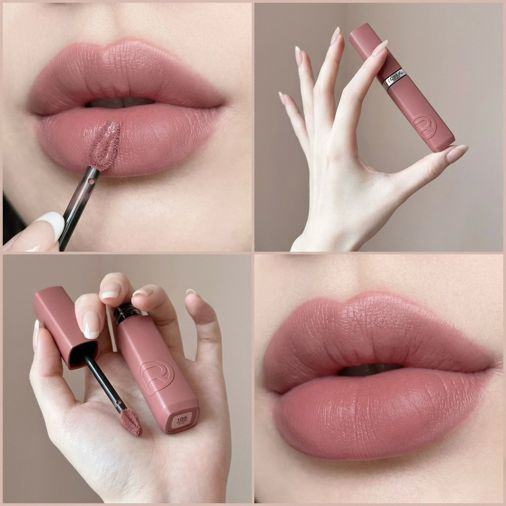 ลิป Loreal ใหม่ล่าสุด 105 ติดทนสะบัดดดด สีสวยมากกก Infallible Matte Resistance ปากเบลอ ปากฟูสุดๆ เบลนง่าย ไม่เหนียว