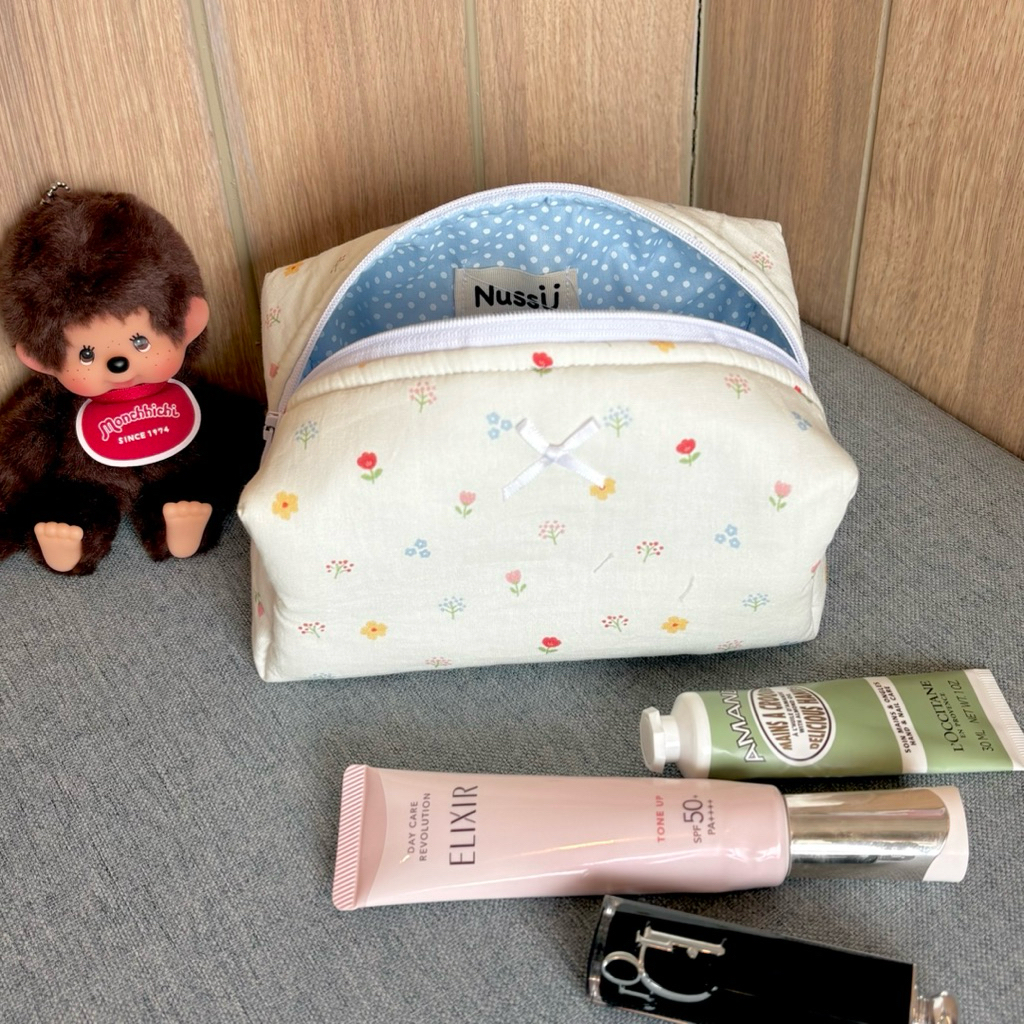 🌻Cotton vanilla -pouch กระเป๋าใส่เครื่องสำอาง
