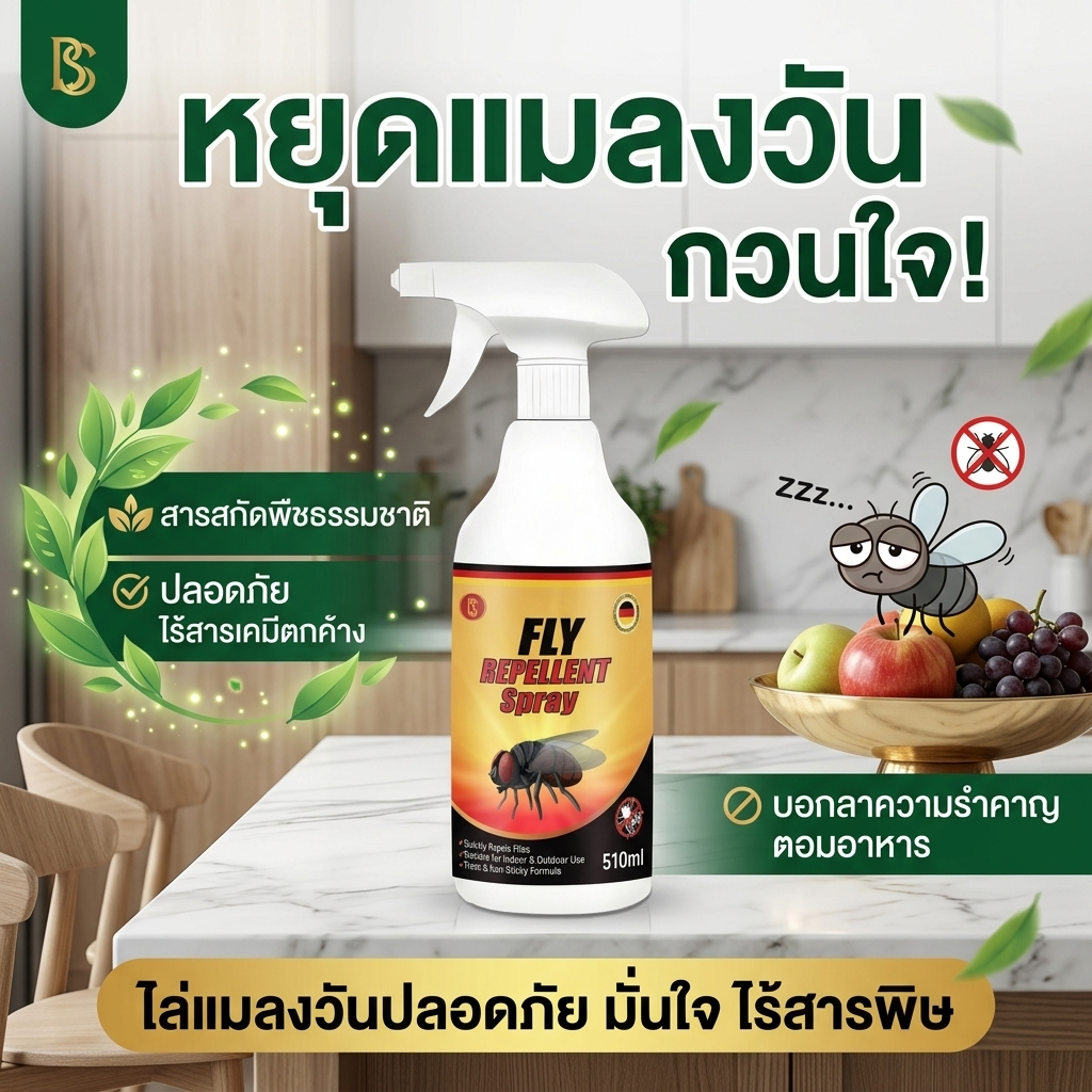 ฉีดปุ๊บ แมลงวันหนีปั๊บ! DX สเปรย์ไล่แมลงวัน ไล่แมลงหวี่ กำจัดได้อย่างแข็งแกร่ง ปกป้องยาวนาน 510ml