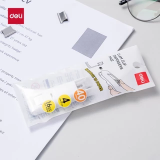เครื่องหนีบกระดาษ คลิปหนีบกระดาษใช้ซ้ำได้ Deli รุ่น EM451/EM452 สีขาว ใช้ซ้ำได้