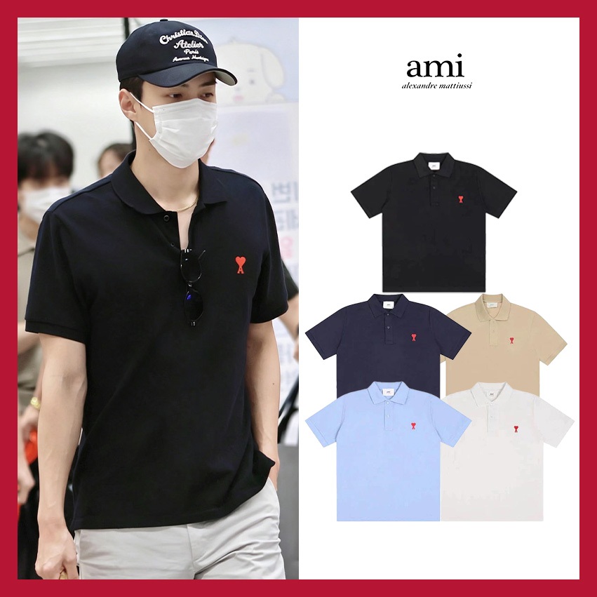 Ami Paris Casual and comfortable Polo Shirt เสื้อหล่อ