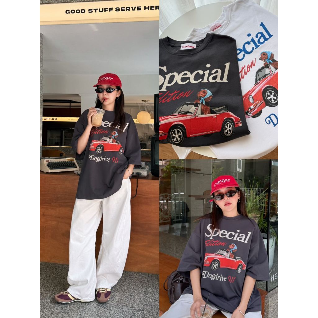 DANNY TEE - เสื้อยืดทรงโอเวอร์ไซต์ ผ้าคอตตอนเนื้อหนา (ส่งด่วน)
