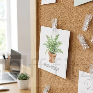 คลิปหนีบพร้อมหมุด (Push Pin Clip) สำหรับบอร์ดไม้ก๊อก ใช้หนีบเอกสาร/ป้าย/รูปภาพ