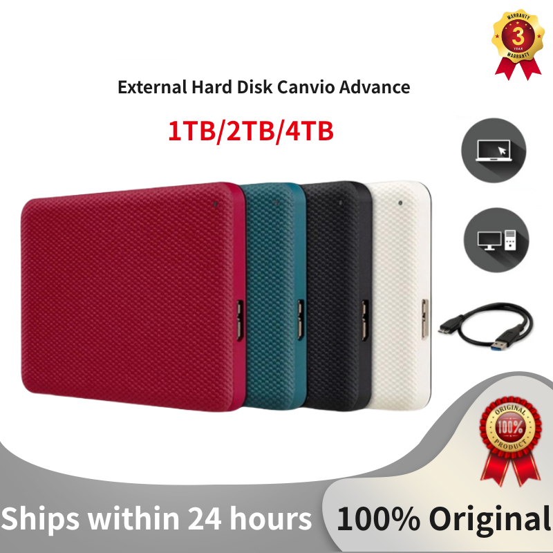 Original Canvio Advance HDD 1TB 2TB 4TB High Speed Stable 3-Year Warranty For PC/Monitor/Notebook