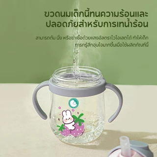 Preferred แก้วกันสำลัก แก้วหัดดื่ม แก้วน้ำเด็ก แก้วหัดดูดหลอดเด้ง ดูดทุกทิศทาง ขวดน้ำไปโรงเรียน เลือกไซส์ได้ 250ml BY01