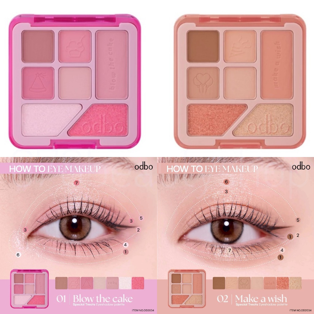 ODBO SPECIAL TREATS EYESHADOW PALETTE - OD2034 #พาเลทตาสวีททรีทส์ปาร์ตี้