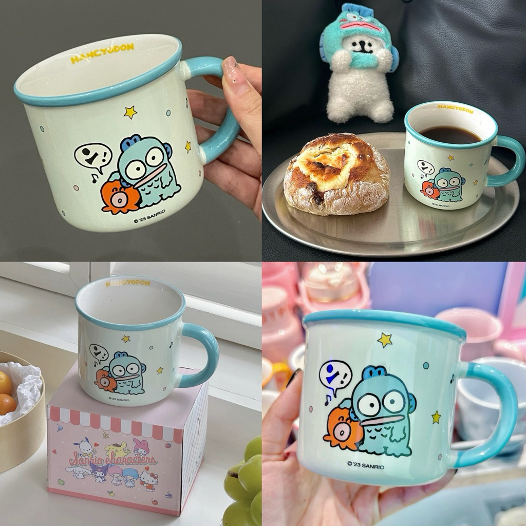พร้อมส่ง🐟 แก้วน้ำ HANGYODON ฮังกิวด้ง น่ารัก Mug cup แก้วกาแฟ แก้วนม โฮมคาเฟ่ ใส่เครื่องดื่ม ของขวัญ 70167