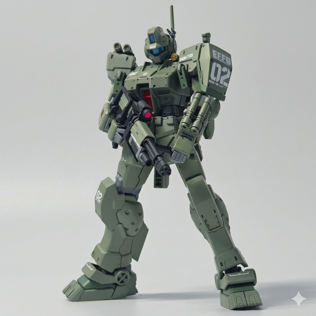 HG 1/144 RGM-79S GM Spartan โมเดลหุ่นรบประกอบ งานละเอียด ของใหม่มือ 1