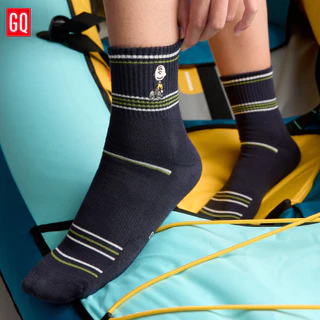 GQ x PEANUTS™ Socks ถุงเท้าข้อสั้นลายสนูปปี้