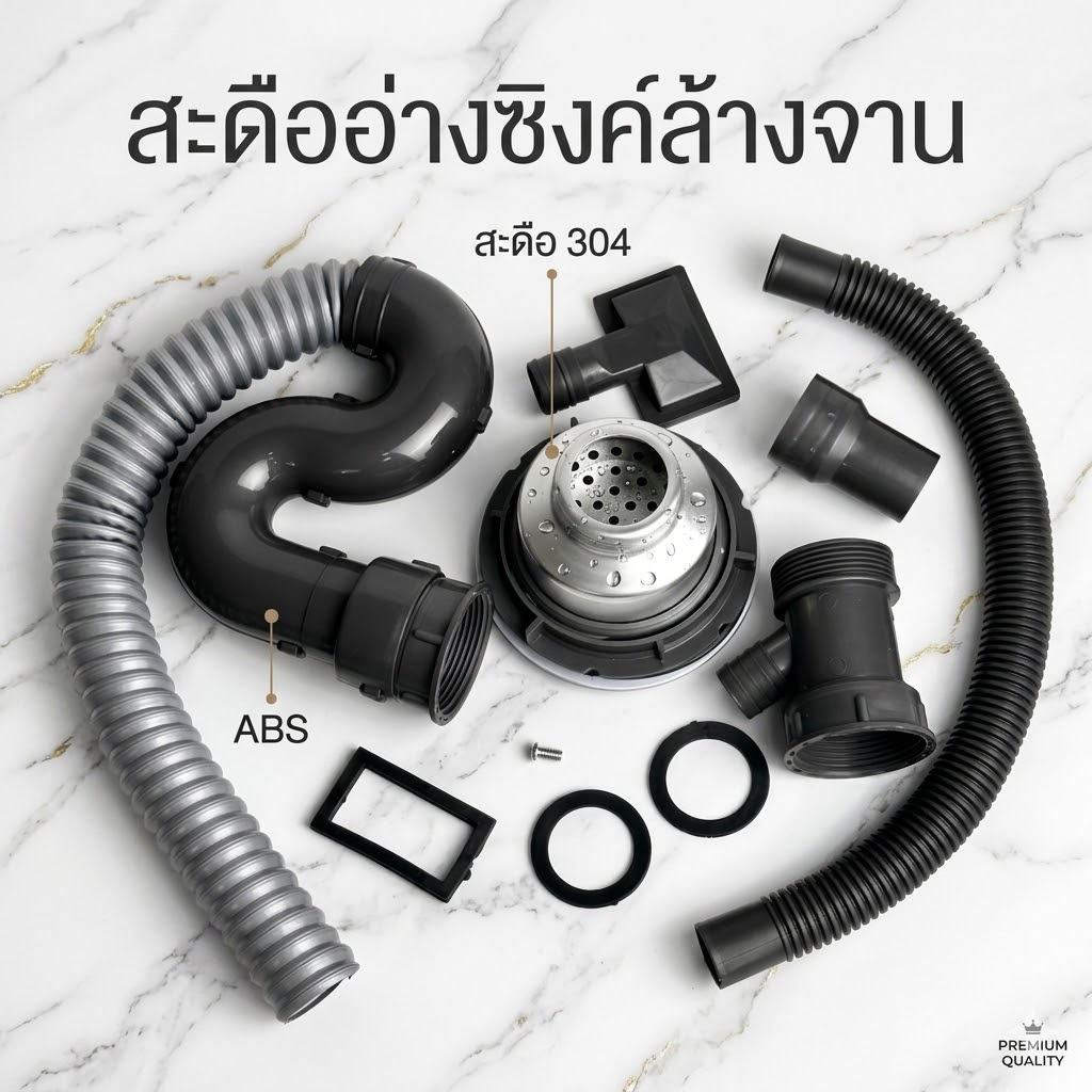 [ถูกที่สุด!] ชุดสะดืออ่างซิงค์ 1 หลุม 2 หลุม ชุดสะดืออ่างซิงค์มีตะกร้า สะดืออ่างล้างจาน