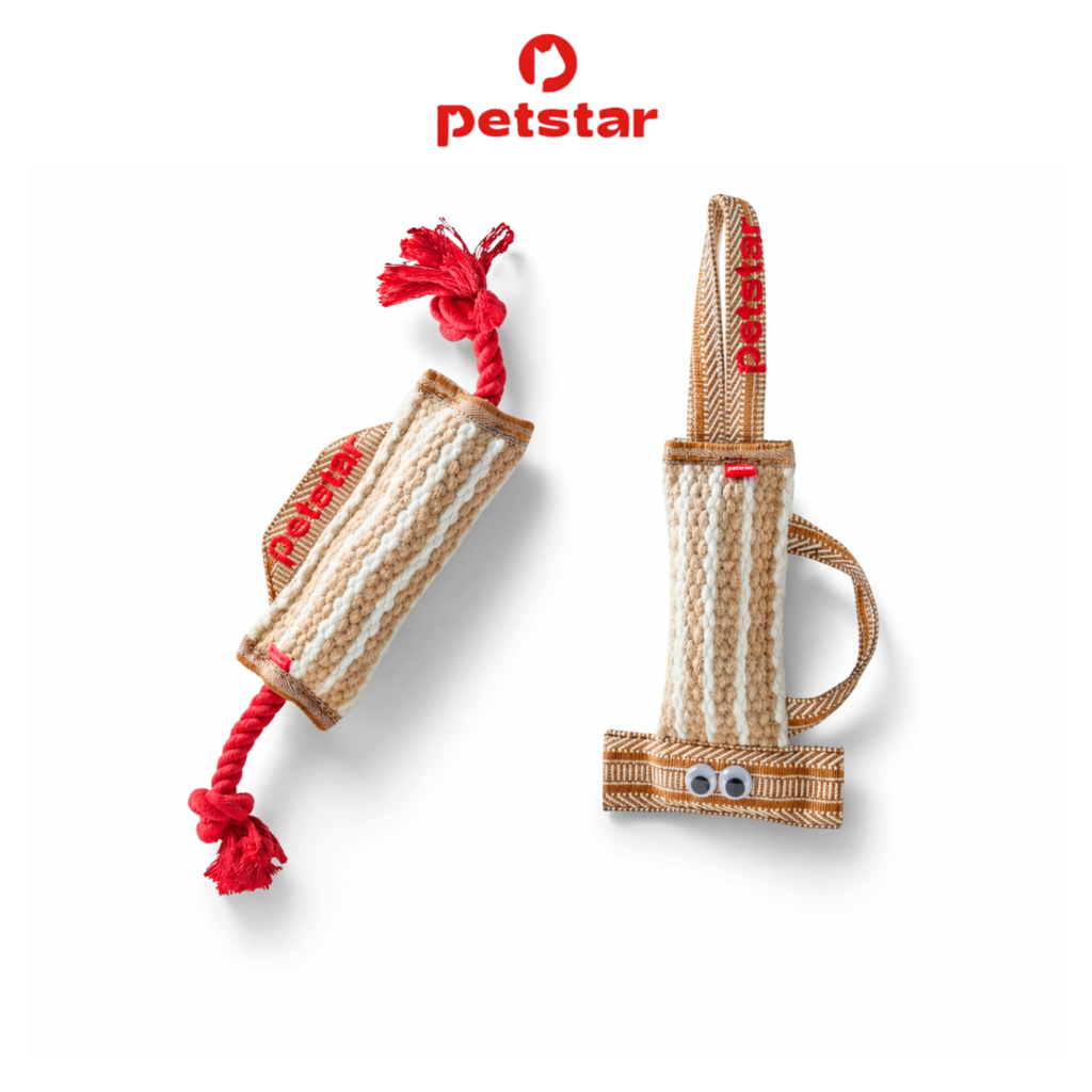 Petstar ของเล่นเชือกกัดสุนัข Dog Rope Chew Toy ทนทาน แข็งแรง ทำความสะอาดฟัน ลดคราบหินปูนและกลิ่นปาก