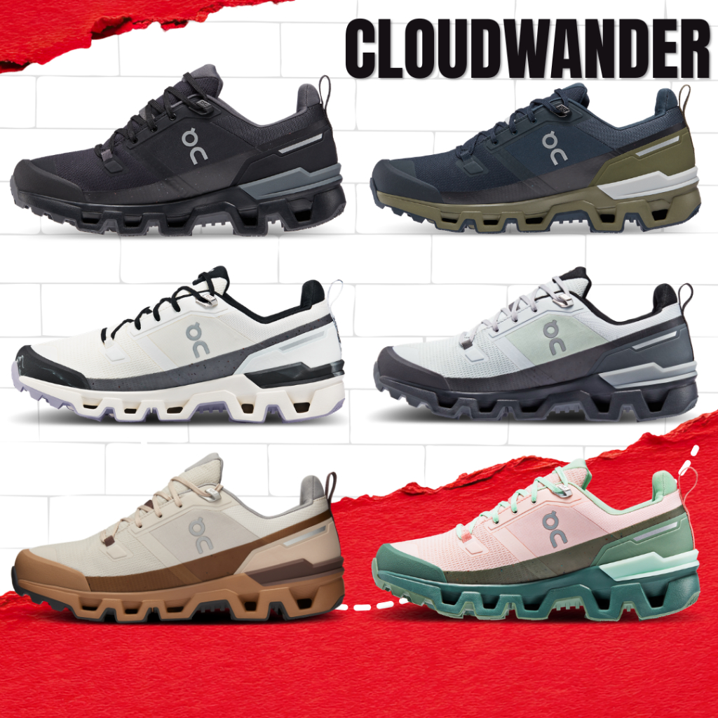 รองเท้าเดินป่า รองเท้าใส่เที่ยว Cloudwander พื้นคอมแบท ทน ลุยน้ำได้ ระบายอากาศดี มีกล่อง ส่งในไทย