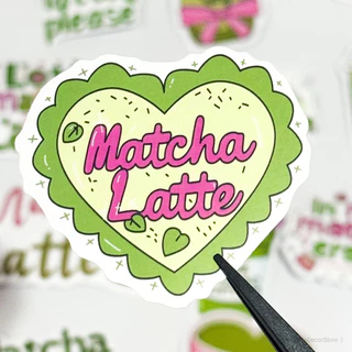 [พร้อมส่ง] สติ๊กเกอร์มัทฉะ Matcha ไดคัทเป็นชิ้นๆ 50 ชิ้น ลายน่ารักไม่ซ้ำแบบ กันน้ำ สําหรับติดตกแต่ง