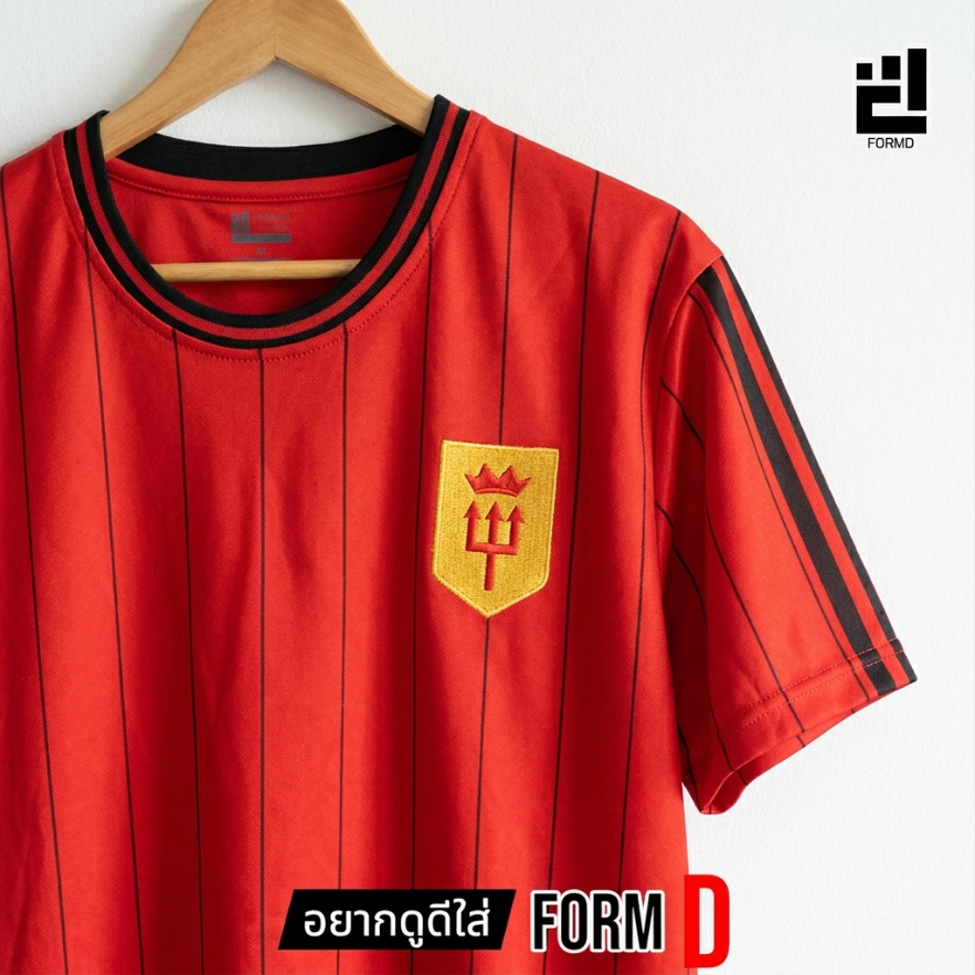 FormD !! Red Devils Jersey Fan Made เสื้อฟุตบอล คอกลม ผีแดง แฟนคลับ เจอร์ซีย ใส่สบาย ระบายอากาศดี