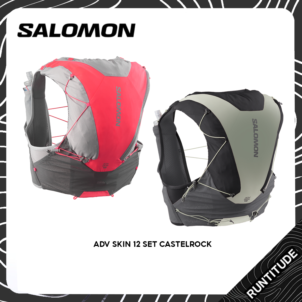 SALOMON เป้น้ำ เป้เทรล  ADV Skin 12 Set น้ำหนักเบา มีช่องใส่ของเยอะ จุ12L
