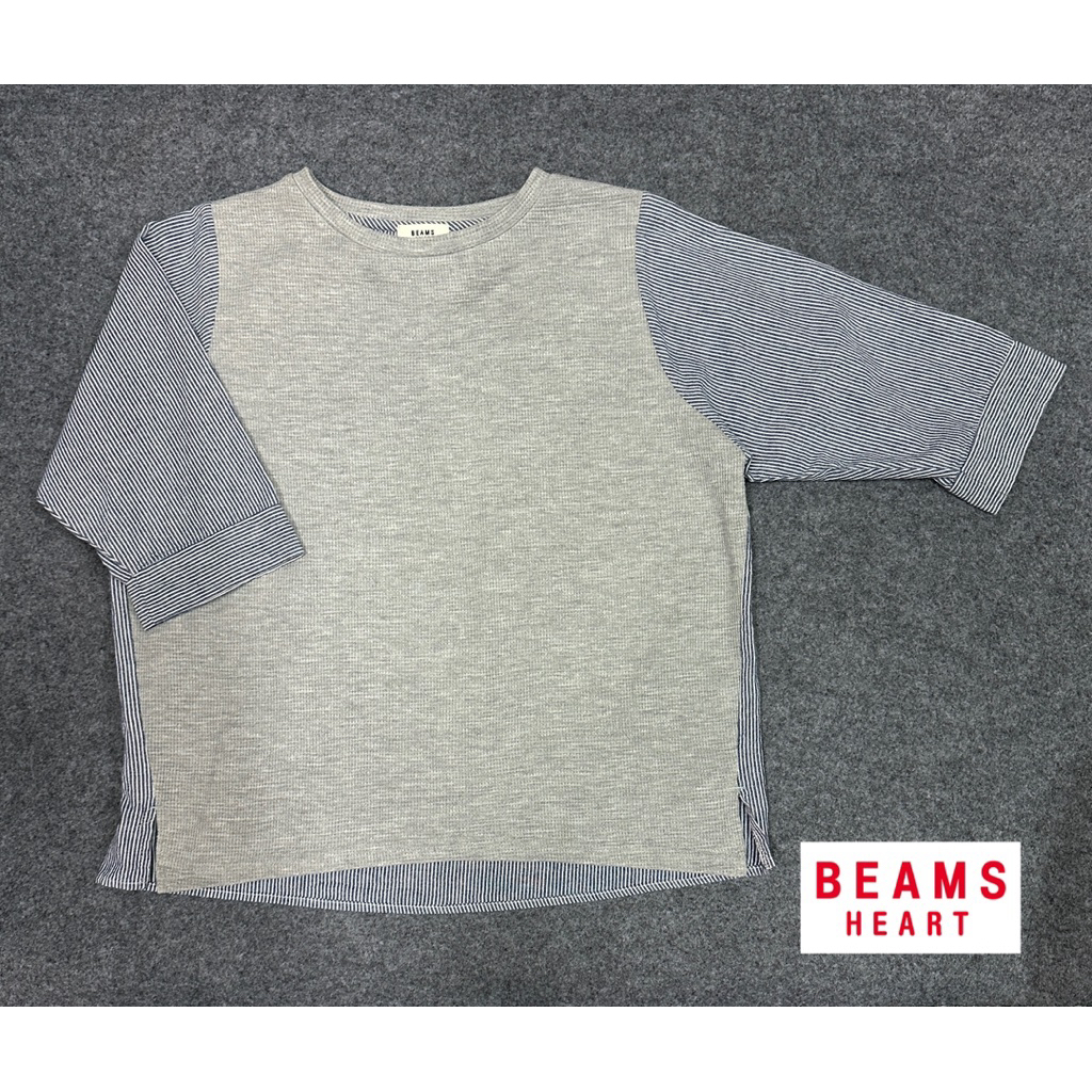 มือสอง🇯🇵 BEAMS HEART เสื้อผ้าต่อ แขนสามส่วน