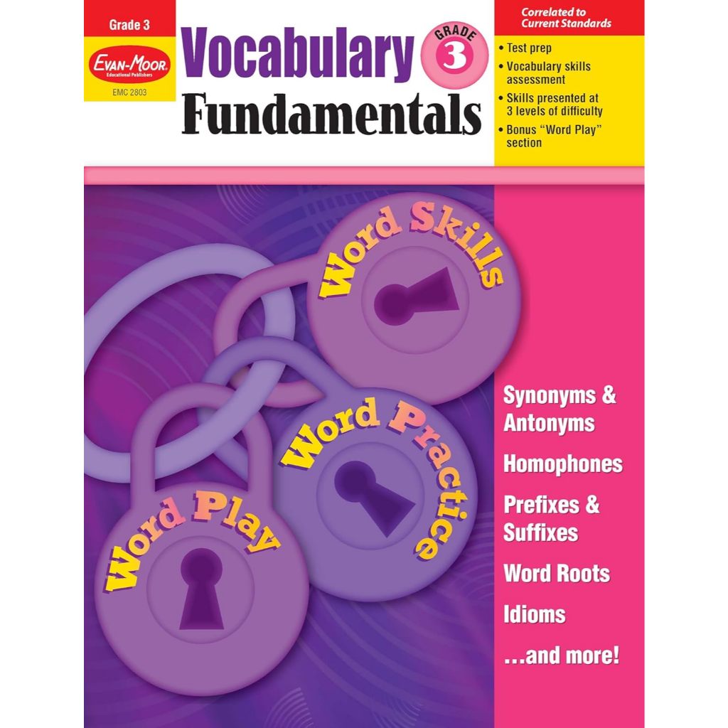 Evan-Moor Vocabulary Fundamentals G3 ได้รับลิขสิทธิ์แท้จาก Evan-Moor ใช้สอนจริง เห็นผลจริง พร้อมคำปร
