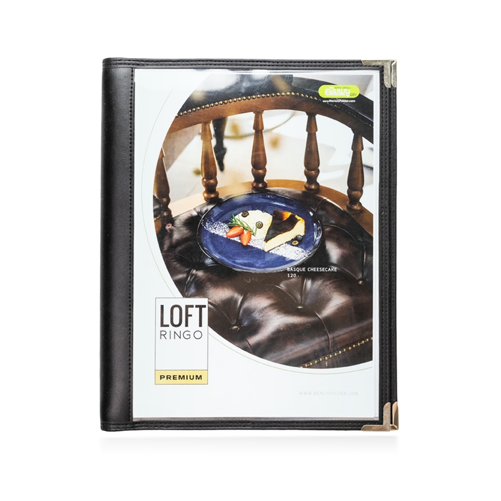 [ส่งด่วน/ส่งจากกทม] เล่มเมนูปกใส ห่วง รุ่น Loft-Ringo ขนาด A4 ปกพลาสติกใสกันน้ำ แฟ้มเมนูอาหารญี่ปุ่น เล่มเมนูห่วง แฟ้มห่