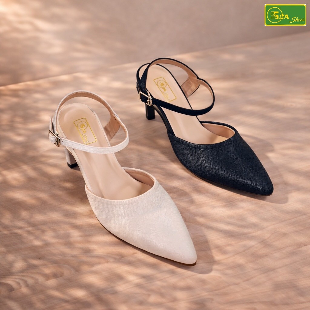 SEA Shoes(ซีชูส์) 9716-019 รองเท้าผู้หญิง รัดส้นแฟชั่นส้นสูง