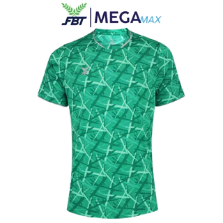 เสื้อกีฬา FBT B2A221 พิมพ์ลายเส้น คอกลมแขนสั้น ผ้าไมโคร บาง เบา ระบายอากาศได้ดี