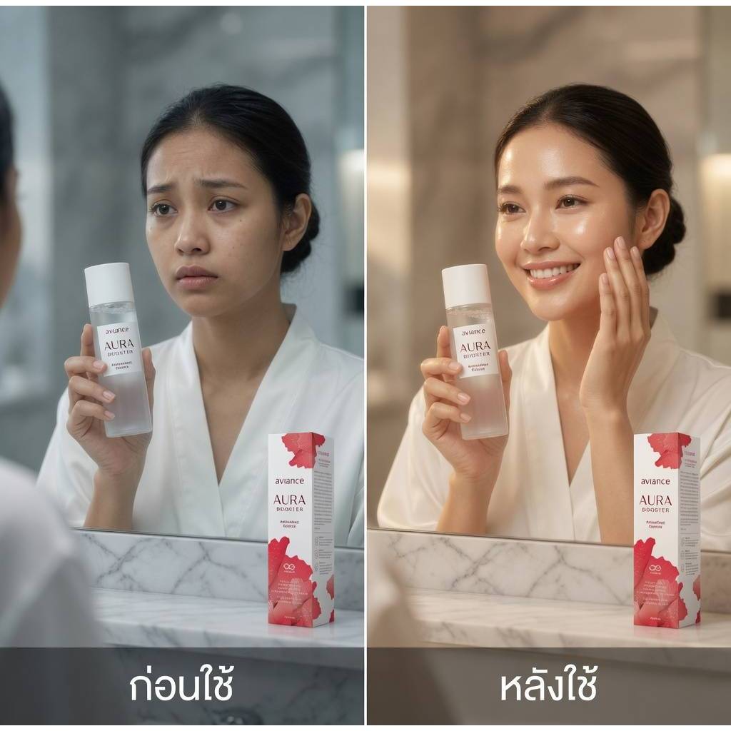 อาวียองซ์ ออร่า บูสเตอร์ แอนตี้ออกซิแด้นท์ เเอสเซนส์ ช่วยเก็บความชุ่มชื้นให้ผิว เนียนนุ่ม 120 g.