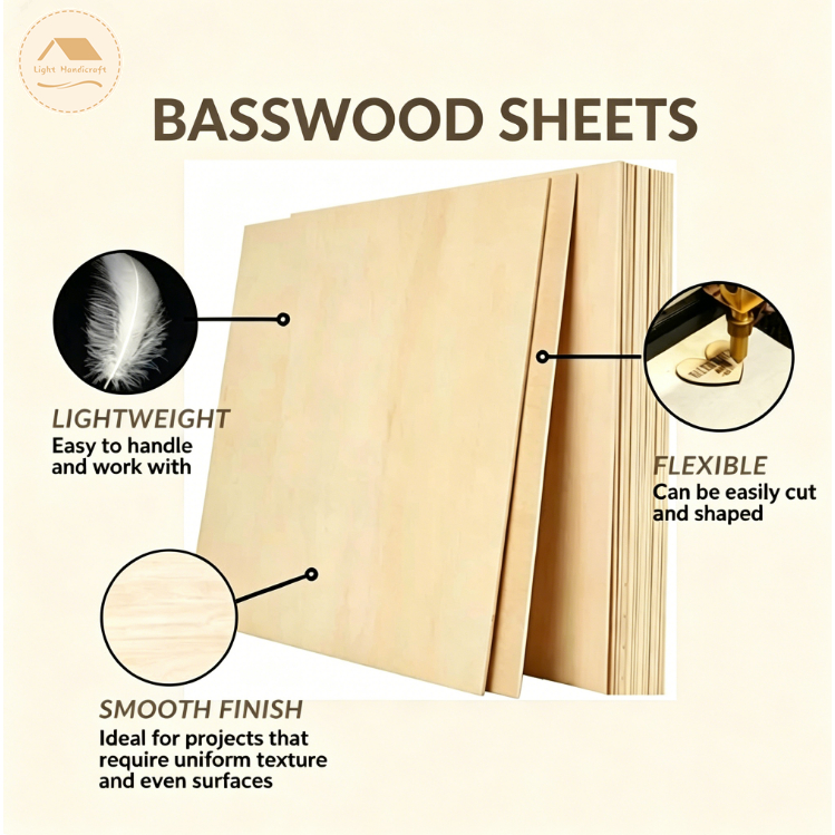 (basswood) Lightweight for making models remote-controlled boats, airplanes, size 45x45 cm.
