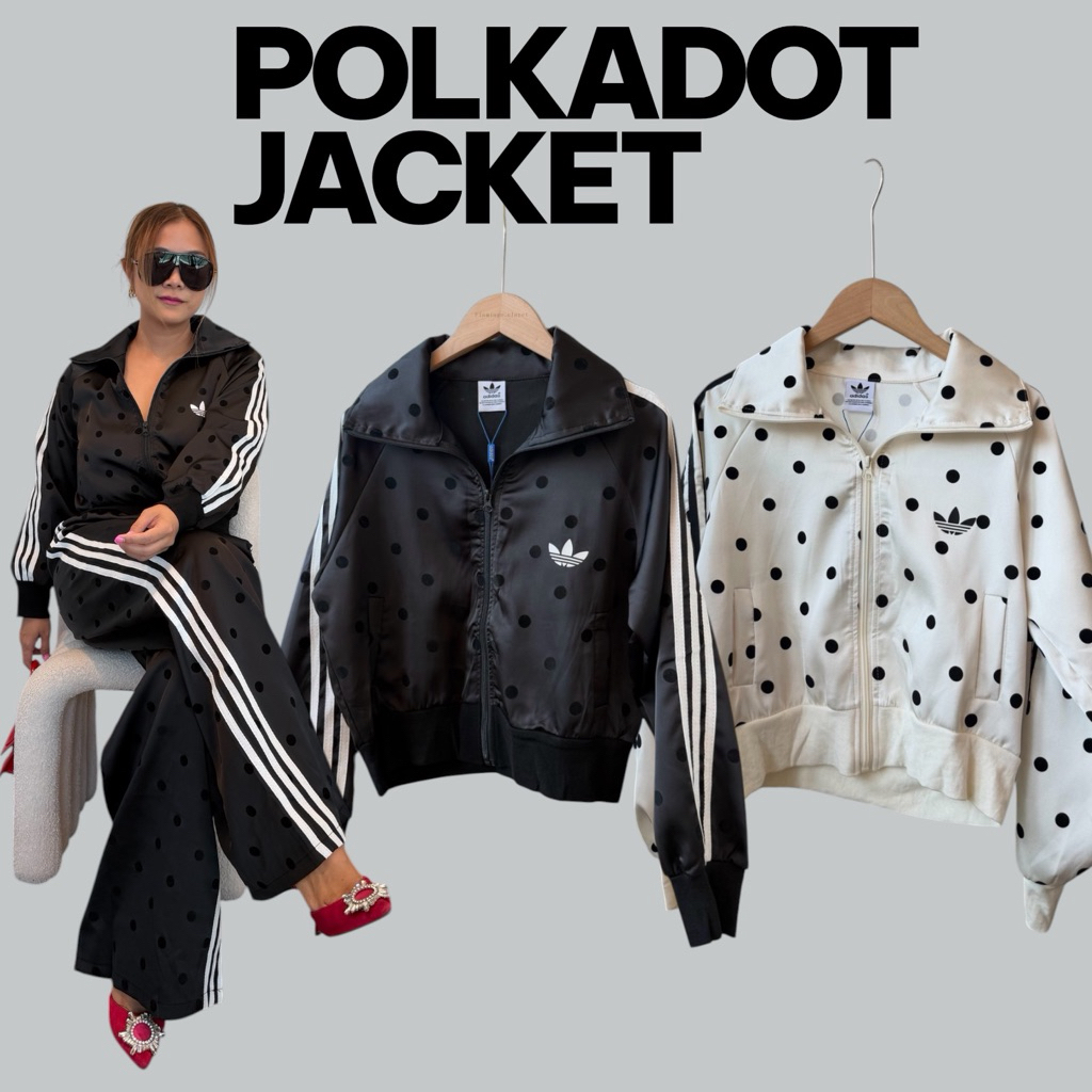 แจ้คเกตลายจุดคอสูง  Polkadot jacket