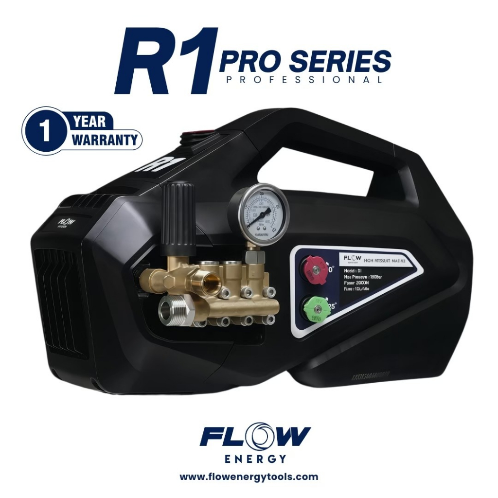 (ดีสุด)Flow Energy  เครื่องฉีดน้ำแรงดันสูงรุ่น R1 High Pressure Washer Flow energy R1