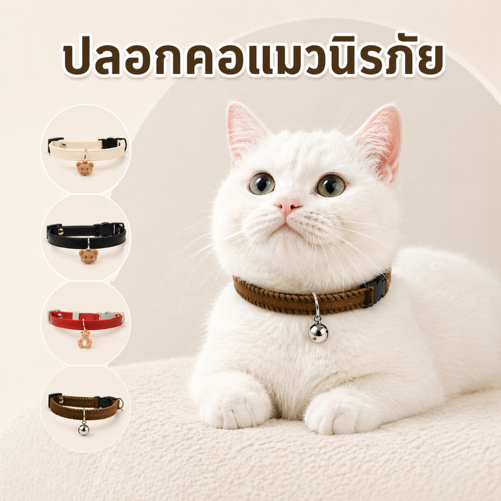 ปลอกคอแมวนิรภัย เซฟตี้ มินิมอล