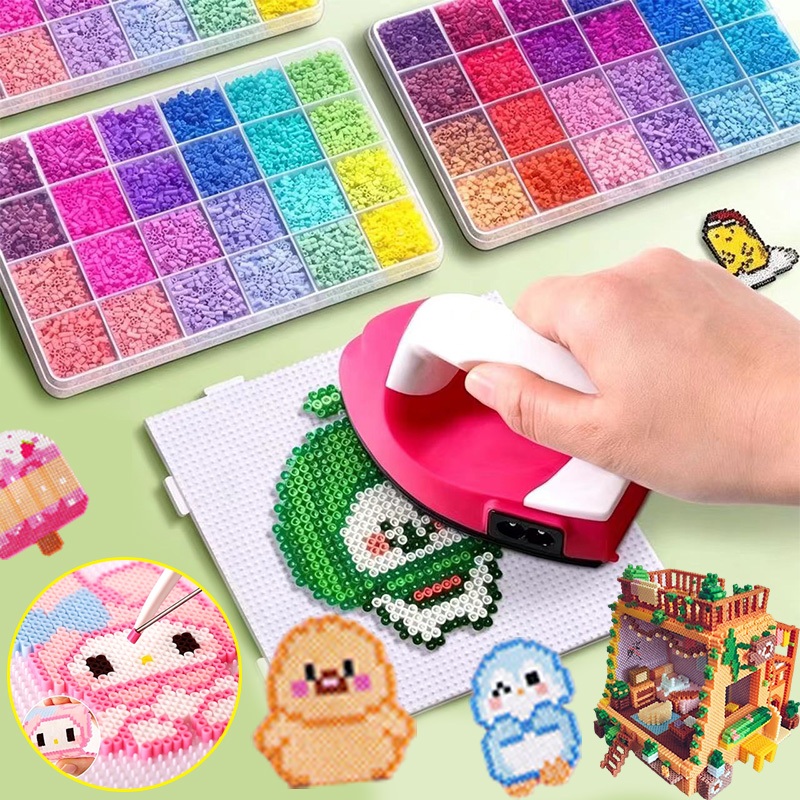 ลูกปัดรีดร้อน diy toy kit diy เม็ดบีทรีดร้อน เม็ดบีดส์ ลูกปัดฟิวส์ ชุดลูกปัดฟิวส์ ลูกปัดรีดร้อน