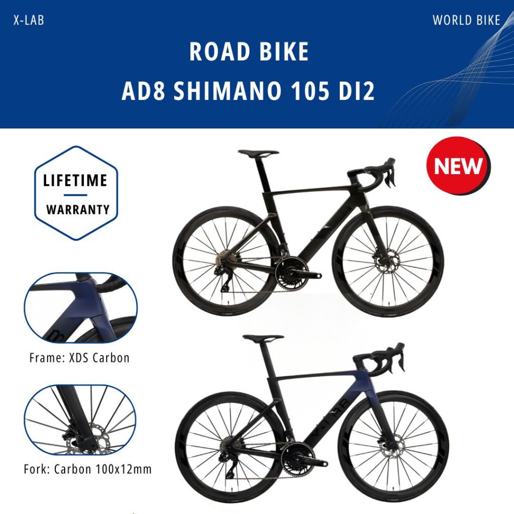 รถจักรยานเสือหมอบ X-LAB รุ่น AD8 ชุดขับ Shimano 105 Di2 11 Sp.