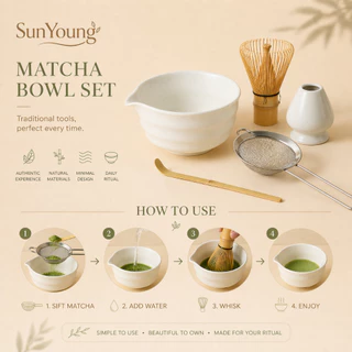 🍵[chawan matcha 5 set]🔥ชุดชงมัทฉะ ถ้วยชงชามัทฉะ ของขวัญ ชุดชงชา🎁COD จัดส่งภายใน 24 ชั่วโมง