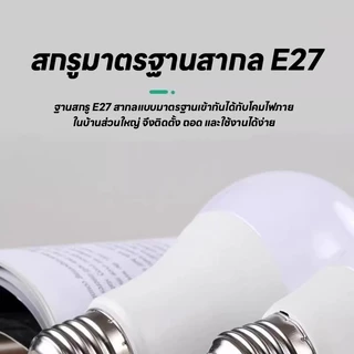 รุ่นใหม่2026 แพ็ค 10ชิ้น หลอดไฟ LED Bulb light ใช้ไฟฟ้า220V หลอดประหยัดไฟ หลอดไฟประหยัดพลังงาน ขั้วเกลียว E27