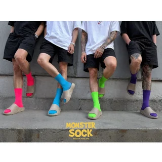 ราคาพิเศษ!! ถุงเท้าแฟชั่น ถุงเท้า Colorful ข้อสั้น ข้อยาว สีสะท้อนแสง ถุงเท้าแฟชั่นใส่สบาย สตรีท วิ่ง เทรล running กีฬา