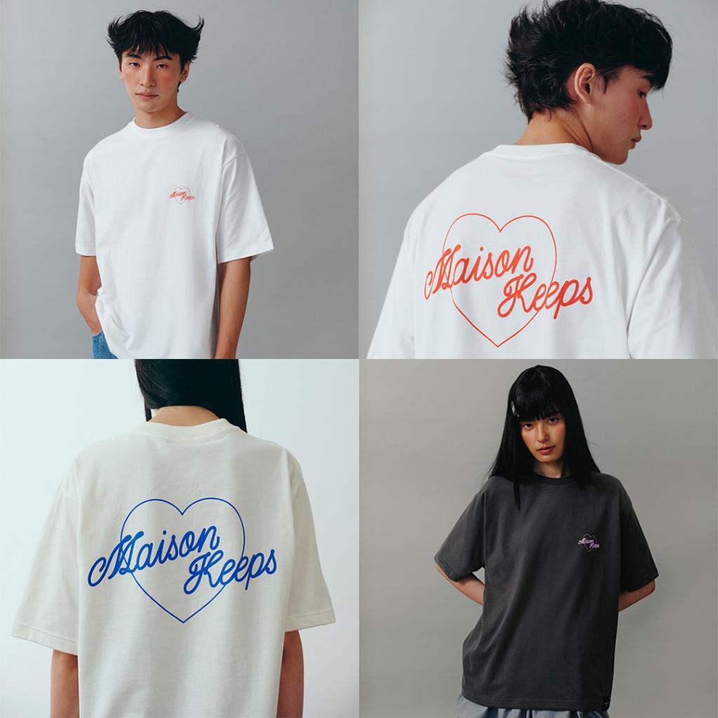 maison KEEPS | The Oversized Adore Outline Tee | Unisex | เสื้อยืดทรง oversized ผ้านุ่มพิเศษ
