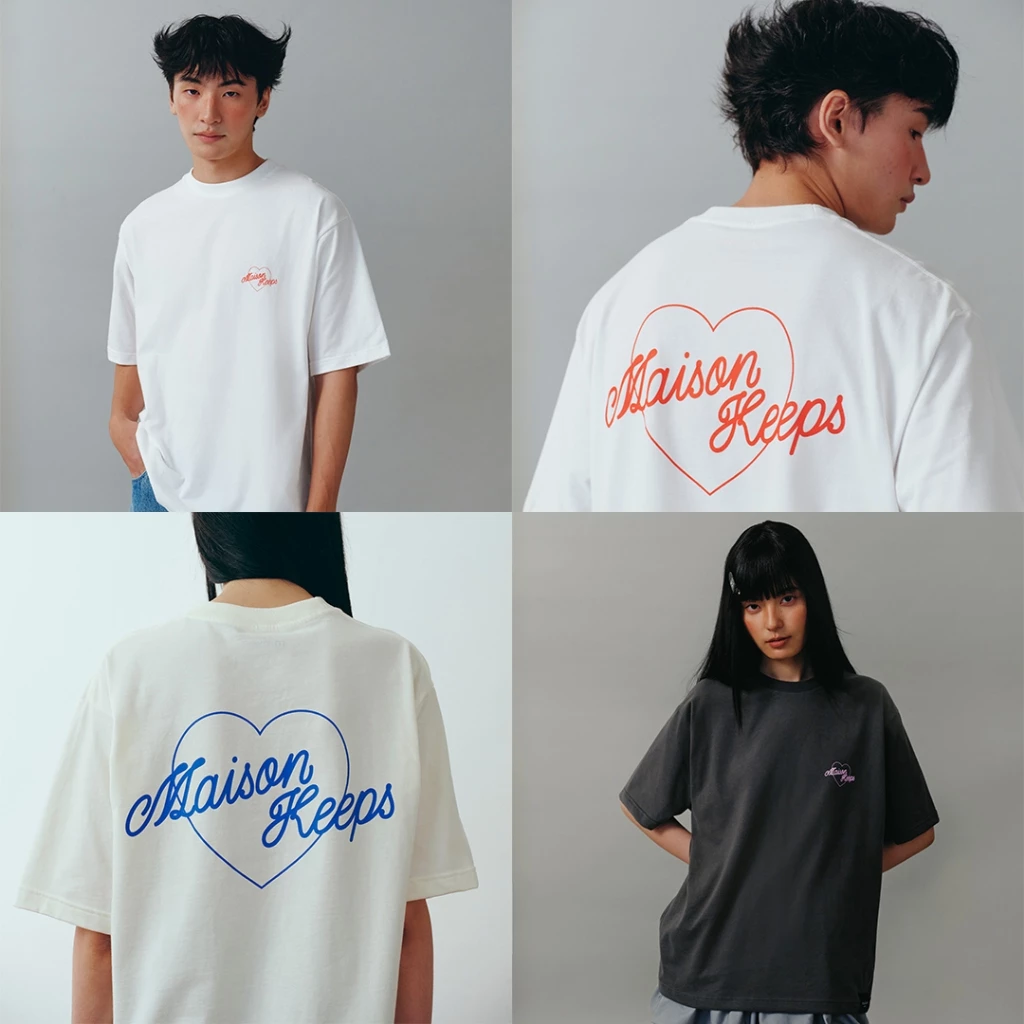 maison KEEPS | The Oversized Adore Outline Tee | Unisex | เสื้อยืดทรง oversized ผ้านุ่มพิเศษ