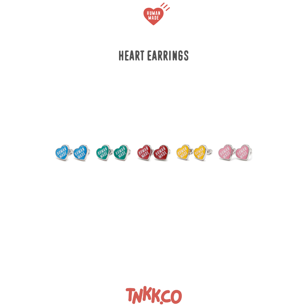 (พร้อมส่ง) ต่างหู HUMAN MADE HEART EARRINGS